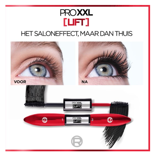 L'Oréal Paris PRO XXL LIFT 2-staps Mascara - Zwart - 12ml - Voordeelverpakking - 3 Stuks
