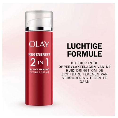 Olay Regenerist Dagcrème & Serum 2-in-1 - Actief verstevigende anti-veroudering verzorging - 50ml