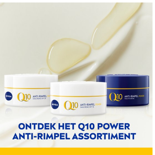 NIVEA Q10 Power Anti-Rimpel Dagcrème Gezicht - SPF 15 - Alle huidtypen - Crème Met Q10 en creatine - 50 ml