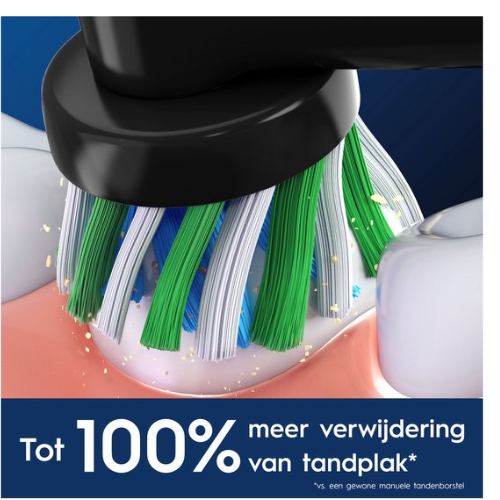 Oral-B Cross Action Pro - Opzetborstels - Met CleanMaximiser Technologie - Zwart - 8 Stuks