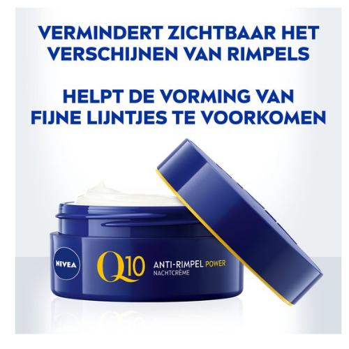 NIVEA Q10 POWER Anti-Rimpel Nachtcrème - Alle huidtypen - Crème Verrijkt met Q10 en Creatine - 50 ml