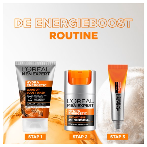 L’Oréal Paris Men Expert Hydra Energetic hydraterende dagcrème - 6 x 50 ml - Multiverpakking