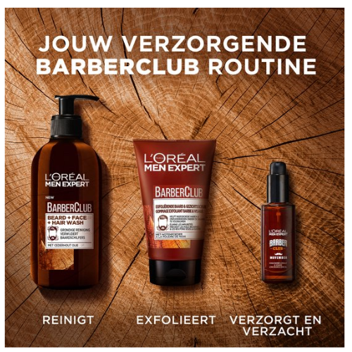 L'Oréal Paris Men Expert BarberClub 3-in-1 Face Wash - 200 ml - Baard, Gezicht en Haar Reiniger