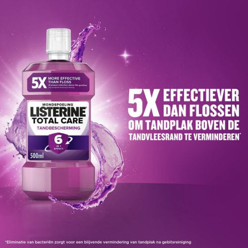 LISTERINE Mondwater Total Care Tandbescherming - mondspoeling - complete bescherming voor sterke tanden - 3 x 500 ml