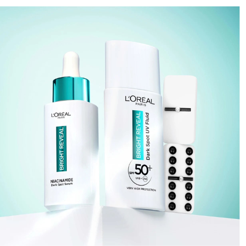 L'Oréal Bright Reveal Dark Spot UV Fluid Moisturizer met SPF50+ - voor een stralendere teint - Vermindert en Corrigeert Pigmentvlekken - 50 ml