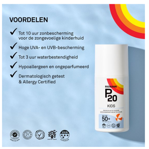 P20 Kids SPF 50+ - Zonnebrand lotion - Factor 50+ - 200 ml