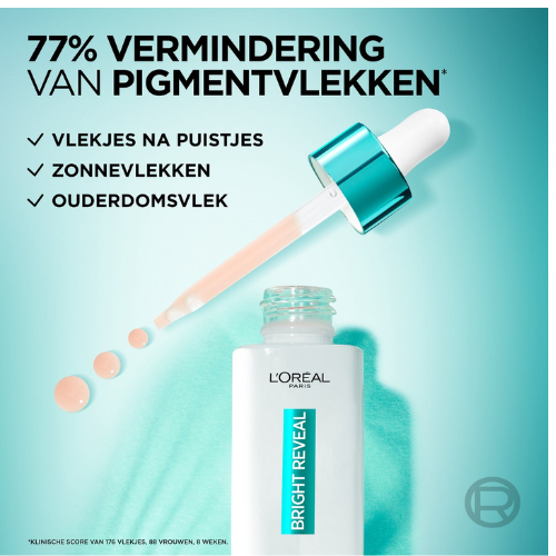 L'Oréal Paris Revitalift Bright Reveal Niacinamide Serum - Verrijkt met Melasyl - Tegen Pigmentvlekken & een Doffe Huid - 30 ml