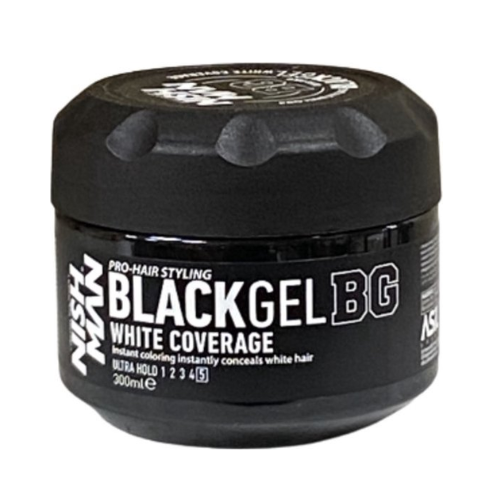 NISHMAN BLACK GEL BG WHITE COVERAGE 300 ML