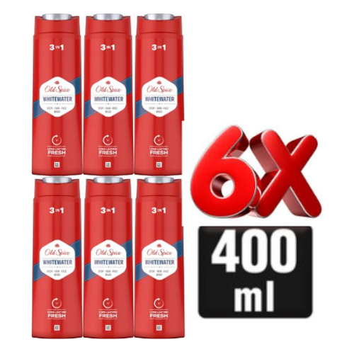 Old Spice Whitewater Douchegel 3 in 1- voordeelverpakking  - 6 x 400ml