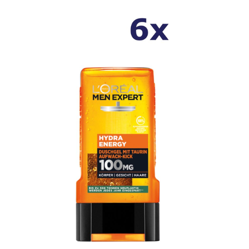 L'Oreal Men Expert Shower  Hydra Energy - voordeelverpakking - 6x 250ml