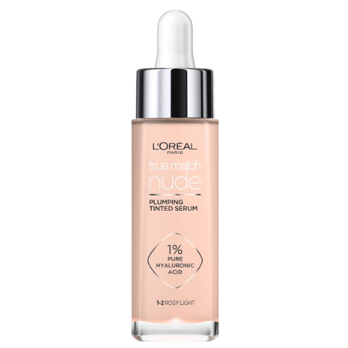 L'Oréal Paris True Match Nude Volumegevend Getint Serum Foundation met hyaluronzuur - 1-2 Rosy Light - 30ml - Vegan