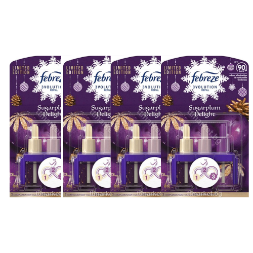 Ambi Pur Electric Navulling 3volution  Sugarplum Delight -Voordeelverpakking 4x 20 ml