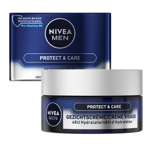 NIVEA MEN Protect & Care Intensieve Hydraterende Crème -  Normale en droge huid -  vitamine B5 - 50 ml