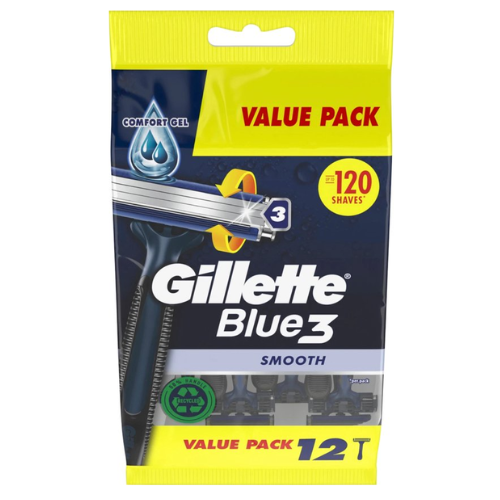 Gillette Blue3 smooth wegwerpscheermesjes 12pack