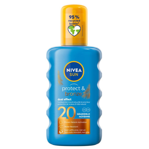 NIVEA SUN Protect & Bronze Zonnebrand Spray - SPF 20 - Zonnespray - Waterproof - Beschermt en stimuleert een bruine huid - Met pro-melanine extract - 200 ml