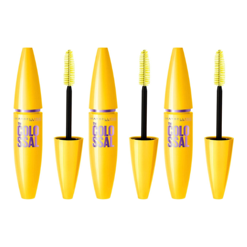 Maybelline Volum ' Express Colossal Glam Black Mascara – Volume Mascara - voordeelverpakking - 3 Stuks