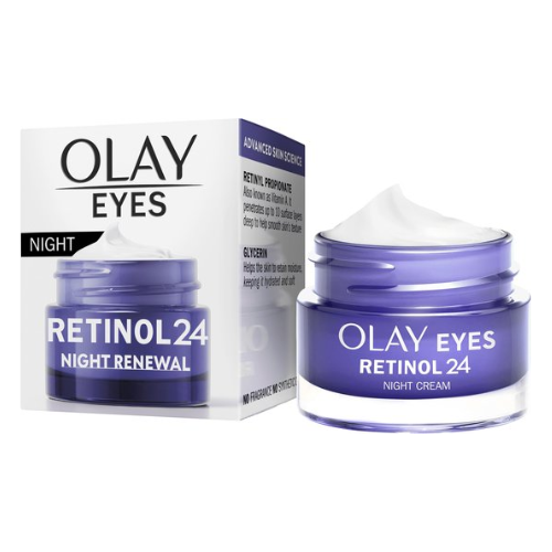 Olay Retinol 24 Nacht Oogcrème - Parfumvrij - Anti-Veroudering Verzorging voor Donkere Kringen - 15 ml