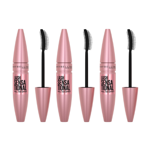 Maybelline New York - Lash Sensational Mascara - Very Black - Zwarte Volume Mascara met separatie - 9,5 ml - voordeelverpakking - 3 Stuks