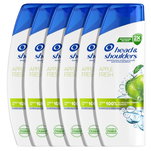 Head & Shoulders Apple Fresh - Anti-Roos Shampoo - Voor Dagelijks Gebruik - Elk Haartype - Voordeelverpakking 6 x 400 ml