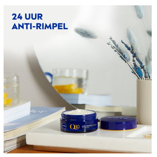 NIVEA Q10 POWER Anti-Rimpel Nachtcrème - Alle huidtypen - Crème Verrijkt met Q10 en Creatine - 50 ml