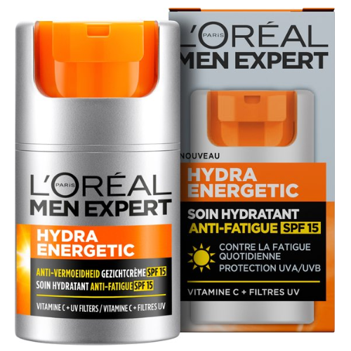 L’Oréal Paris Hydra Energetic Hydraterende Dagcrème SPF 15 - 50 ml - Geeft je huid een energie boost
