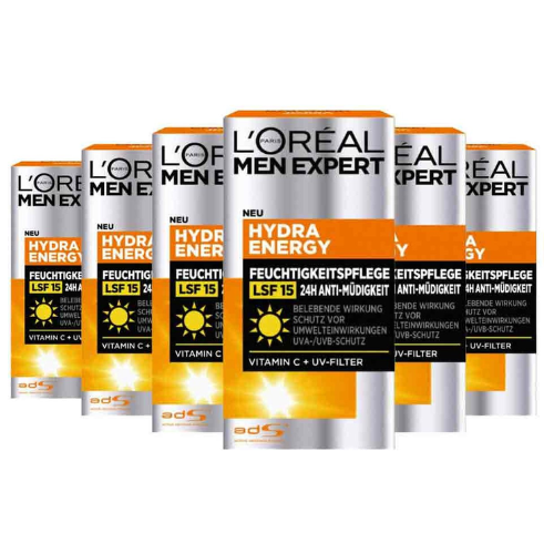 L'Oréal Men Expert Gezichtsserum Hydra Energy 24h - voordeelverpakking - 6 x  50 ml