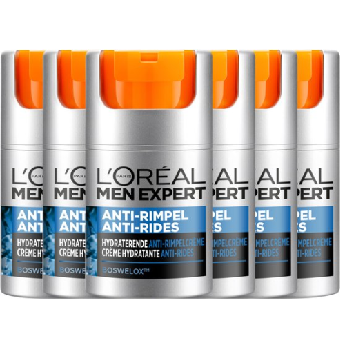 L'Oréal Men Expert Stop Rimpels Dagcrème - voordeelverpakking 6 x 50 ml