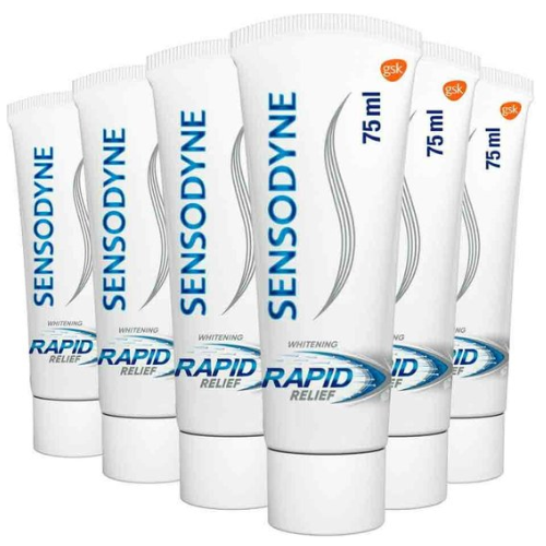 Sensodyne Tandpasta Rapid Relief Whitening - 6 x 75 ml