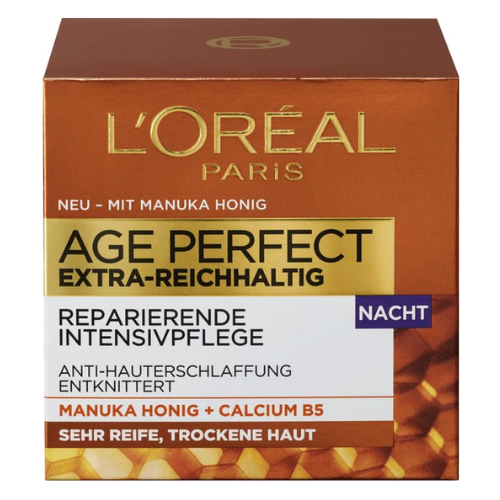 L'ORÉAL PARIS Nachtcrème AGE PERFECT Extra Rijke Manuka Honing, 50 ml