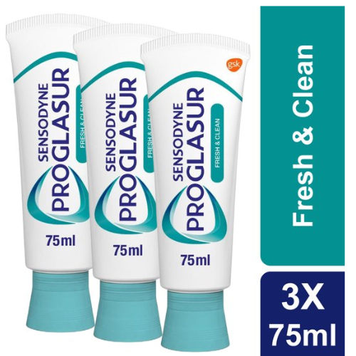 Sensodyne - Tandpasta - Pro Glasur - Fresh & Clean - 3 x 75ml
