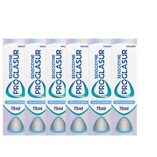Sensodyne - Tandpasta - Proglasur Gentle Whitening - Verheldert Glazuur - 75 ml - Voordeelverpakking - 6 stuks