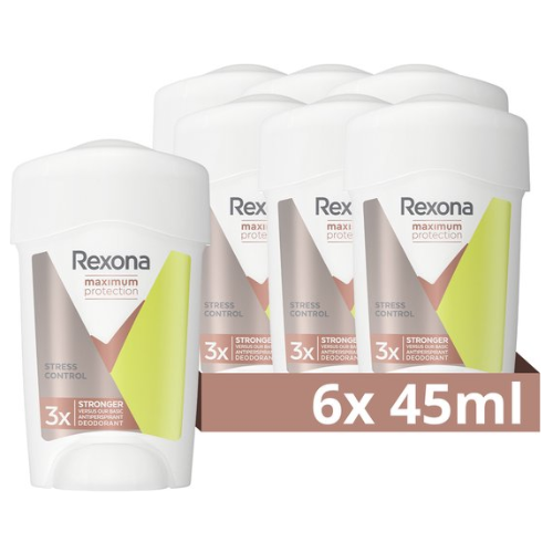 Rexona Maximum Protection Stress Control Anti-Transpirant Stick - 6 x 45 ml - Voordeelverpakking