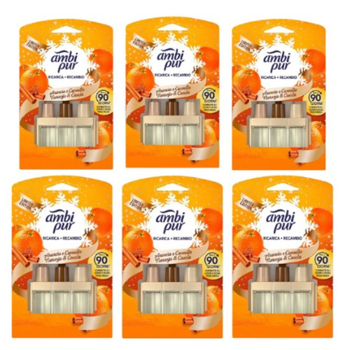 Ambi Pur 3Volution navullingen Sinaasappel & Kaneel Voordeelverpakking 6 x 20ml