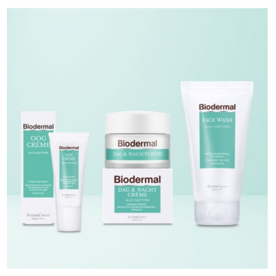 Biodermal Dag- en Nachtcrème - Hydraterend en voedend - voordeelverpakking - 4x 100 ml