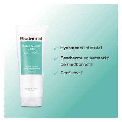 Biodermal Dag- en Nachtcrème - Hydraterend en voedend - voordeelverpakking - 4x 100 ml