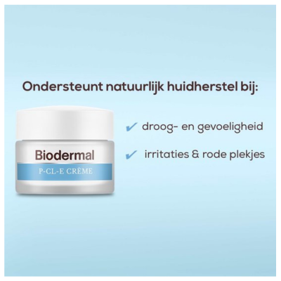 Biodermal P-Cl-E creme - Dagcreme - Deze dagcrème ondersteunt het herstellend vermogen van de droge huid - gezichtsverzorging - voordeelverpakking 2x 50 ml