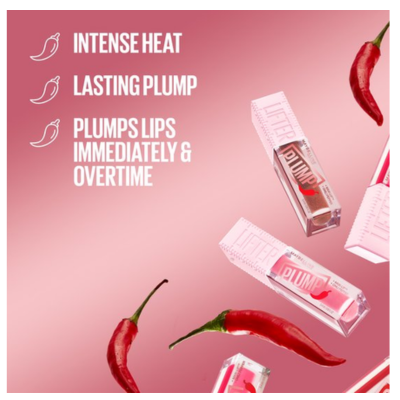 Maybelline - Lifter Plump - Lip Plumping lipgloss - langdurig vollere lippen - verwarmende sensatie met 5% Maxi-Lip™ en chilipeper -002  Mauve Bite - 5,4 ml