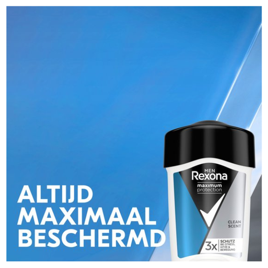 Rexona - Anti-Transpirant Deodorant Stick - Men Maximum Protection - Voordeelverpakking 12 x 45 ml