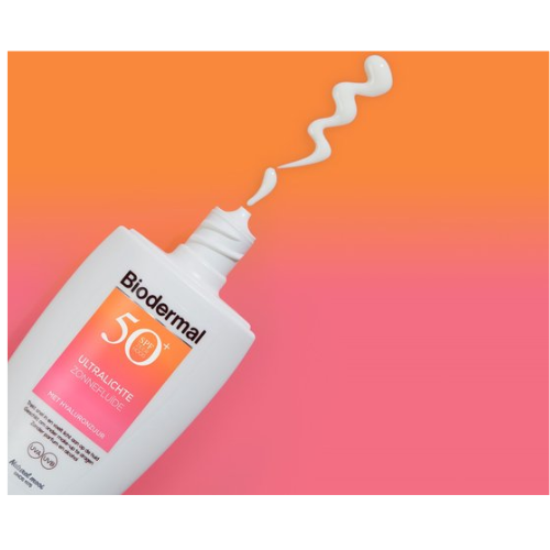 Biodermal Ultralichte Zonnefluide - Zonnebrand met SPF50+ - met hyaluronzuur - Zonnebrand gezicht