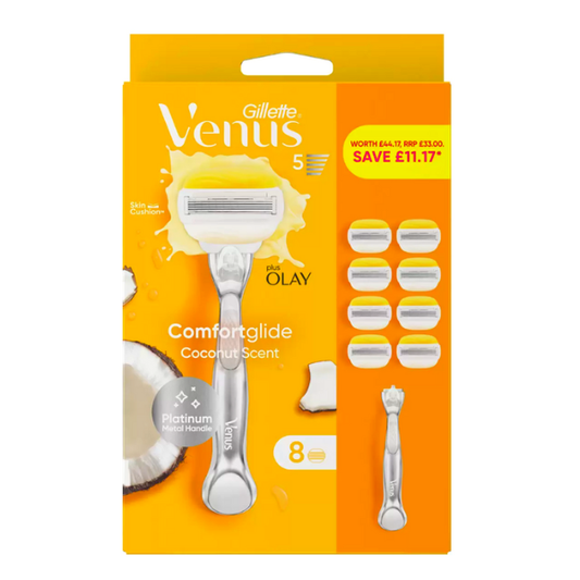 Gillette Venus Pro ComfortGlide Coconut Scheermesjes Voor Vrouwen - Handvat + 8 Scheermesjes