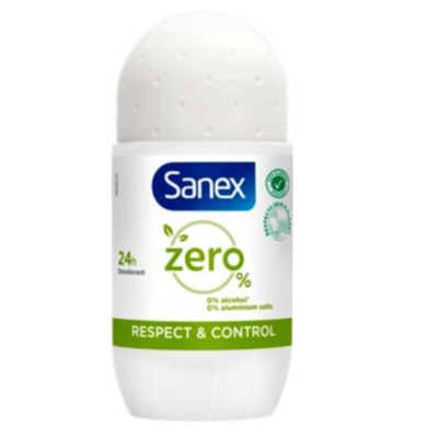 Sanex Zero% Respect & Control Deodorant Roller 6 x 50ml - Voordeelverpakking