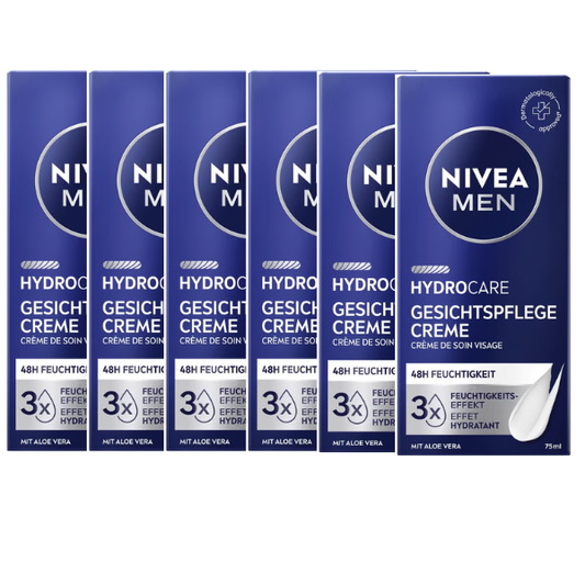 NIVEA MEN Protect & Care Hydraterende Gezichtscrème - Normale en droge huid - Gezichtscreme Mannen - 6 x 75 ml