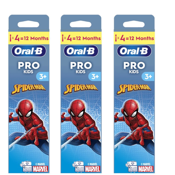 Oral-B Pro Kids Opzetborstels - Met Spider-Man - 12Stuks