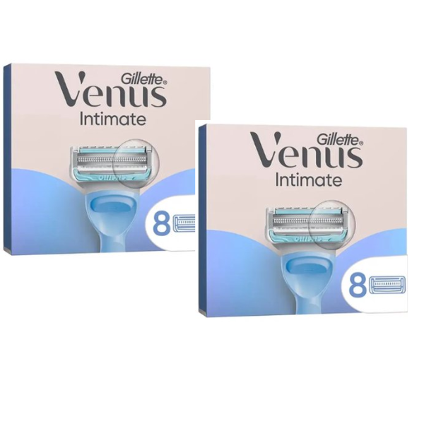 Gillette Venus Intimate  – Zacht & Glad - 2 x 8-pack scheermesjes