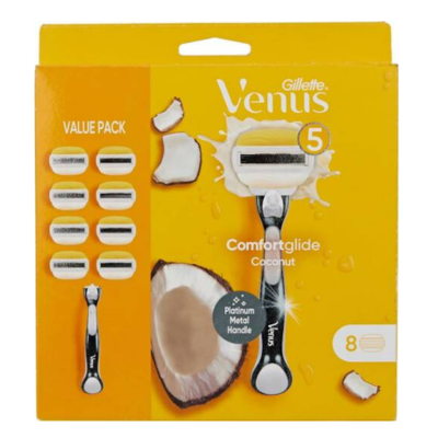 Gillette Venus Pro ComfortGlide Coconut Scheermesjes Voor Vrouwen - Handvat + 8 Scheermesjes