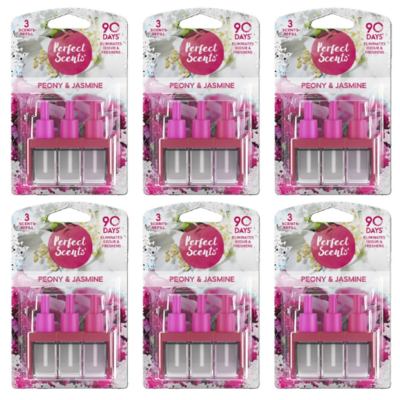 Perfect Scents 3Volution Navulling Peony & Jasmine - 6 x 20 ml