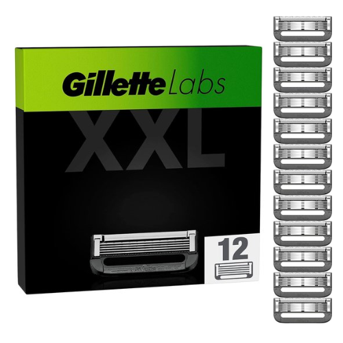 Gillette Navulmesjes Voor GilletteLabs - Exfoliating Bar En Heated Razor - 12 Scheermesjes