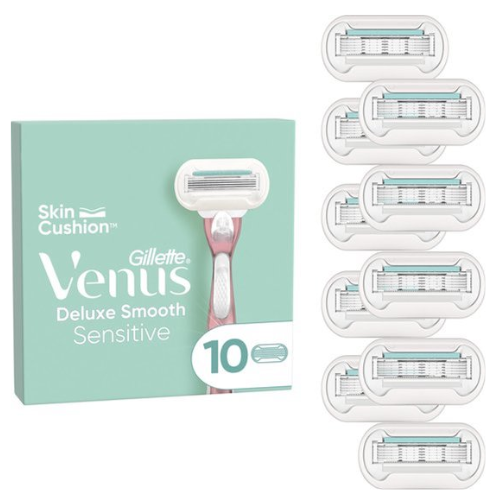 Gillette Venus Scheermesjes Deluxe Smooth Sensitive - 10 Navulmesjes