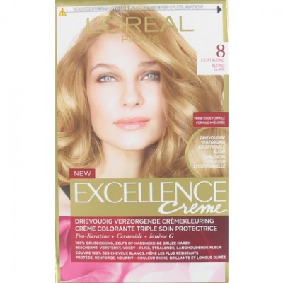licentie Pelagisch Uitvoeren L'Oréal Haarverf – Excellence Creme nr. 8 Lichtblond - Drogisterij Armino