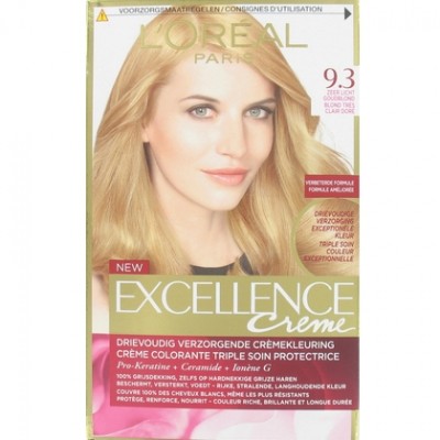 Eerder leugenaar Uithoudingsvermogen L'Oréal Haarverf – Excellence Creme nr. 9.3 Zeer Licht Goudblond -  Drogisterij Armino